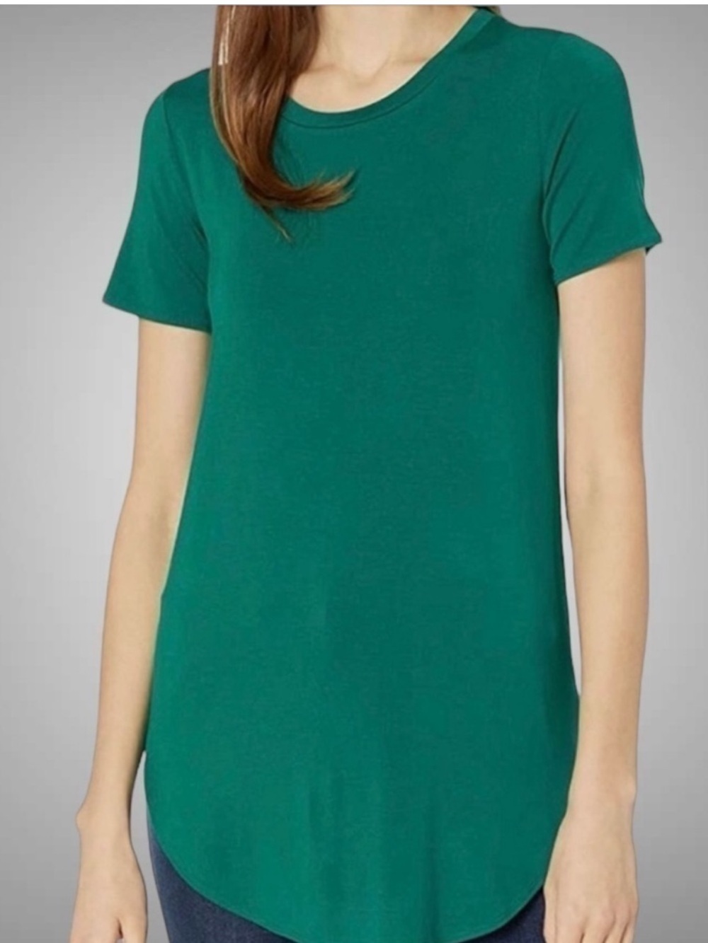DAILY RITUAL EMERALD GREEN SCOOPNECK TOP SIZE XS